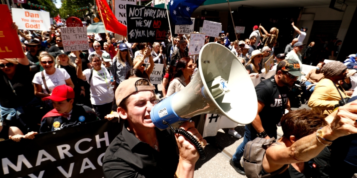 At least 20000 protesters storm Melbourne CBD over mandatory vaccines - Travel News, Insights & Resources.