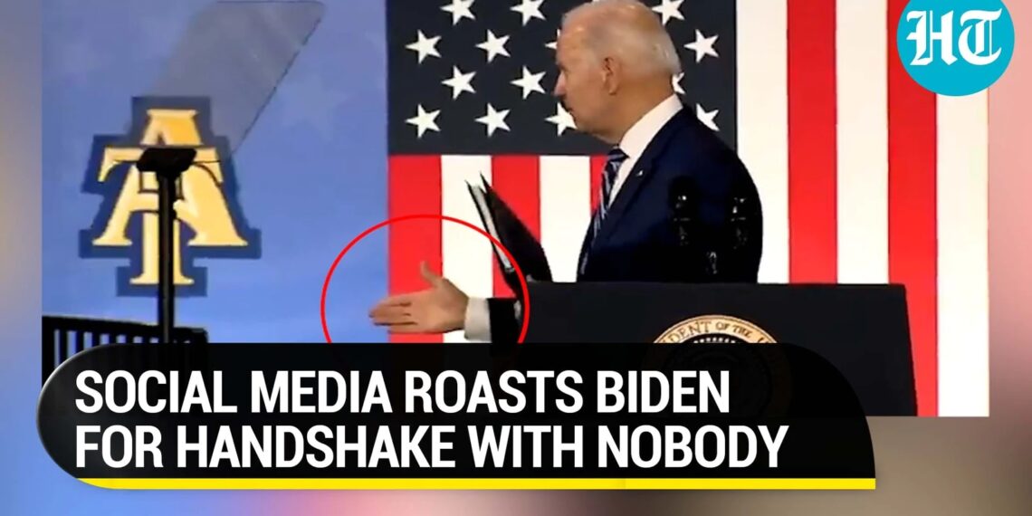 Joe Bidens awkward handshake in thin air goes viral - Travel News, Insights & Resources.