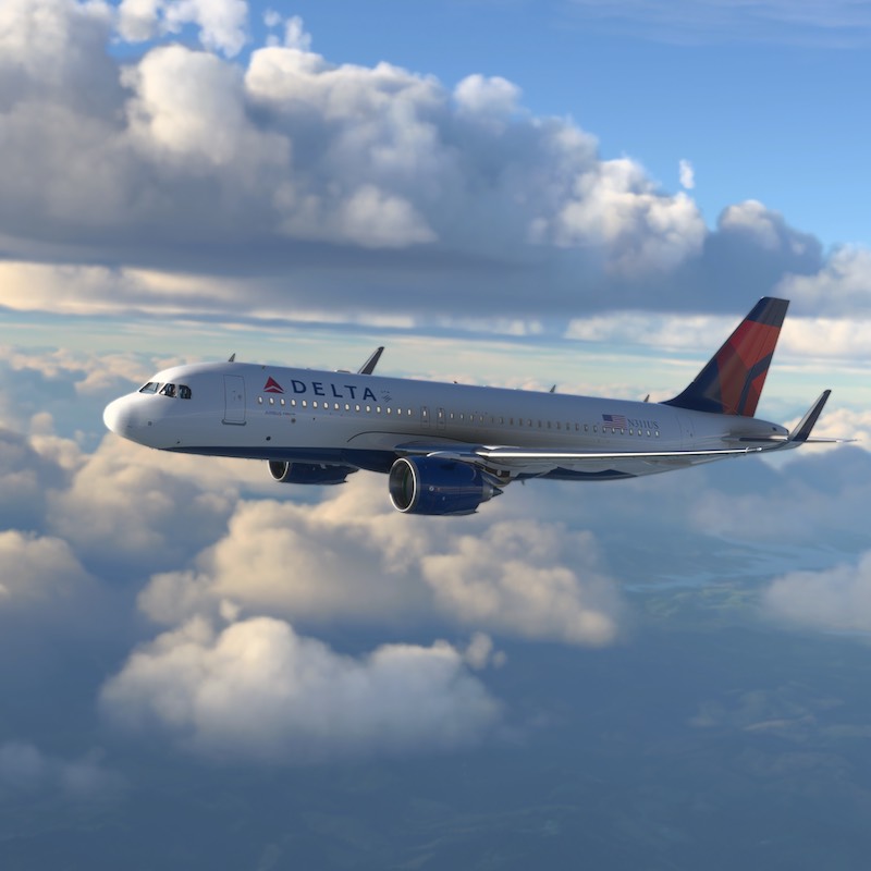 Delta airplane flying among clouds - Travel News, Insights & Resources.