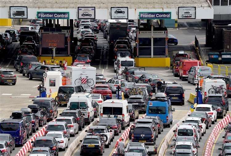 Passengers queuing for ferries at the Port of Dover (Gareth Fuller/PA)
