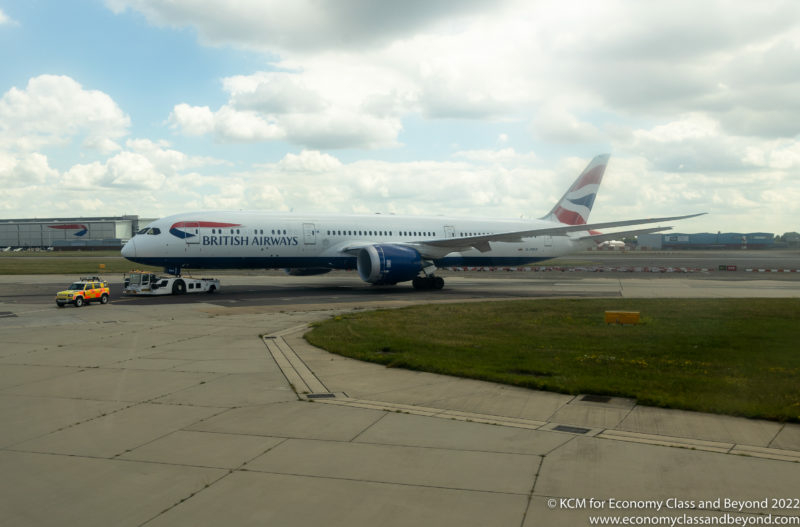 Airplane Art British Airways Boeing 787 9 on tow at - Travel News, Insights & Resources.