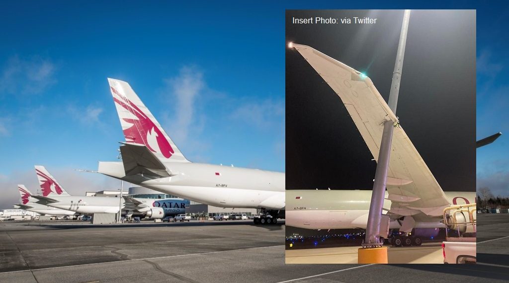 Qatar Airways B777 Sustains Wing Damage While Taxiing at Chicago - Travel News, Insights & Resources.