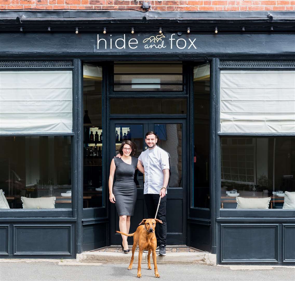 Couple Allister Barsby and Alice Bussi own the Hide and Fox restaurant in Saltwood, near Hythe. Picture: Karuna Clayton