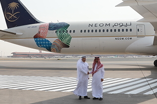 Saudia Celebrates Ambitious Neom Project with Aircraft Livery - Travel News, Insights & Resources.