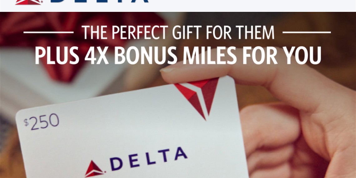 Delta 4X SkyMiles For Gift Card Purchases Through November 28 - Travel News, Insights & Resources.