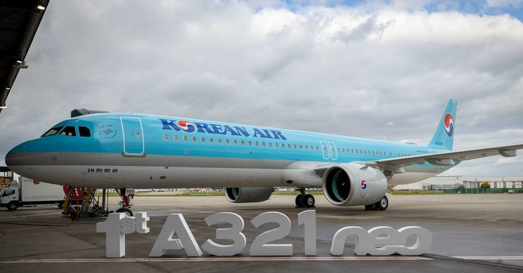 Korean Air receives first A321neo debuts new short haul interiors - Travel News, Insights & Resources.