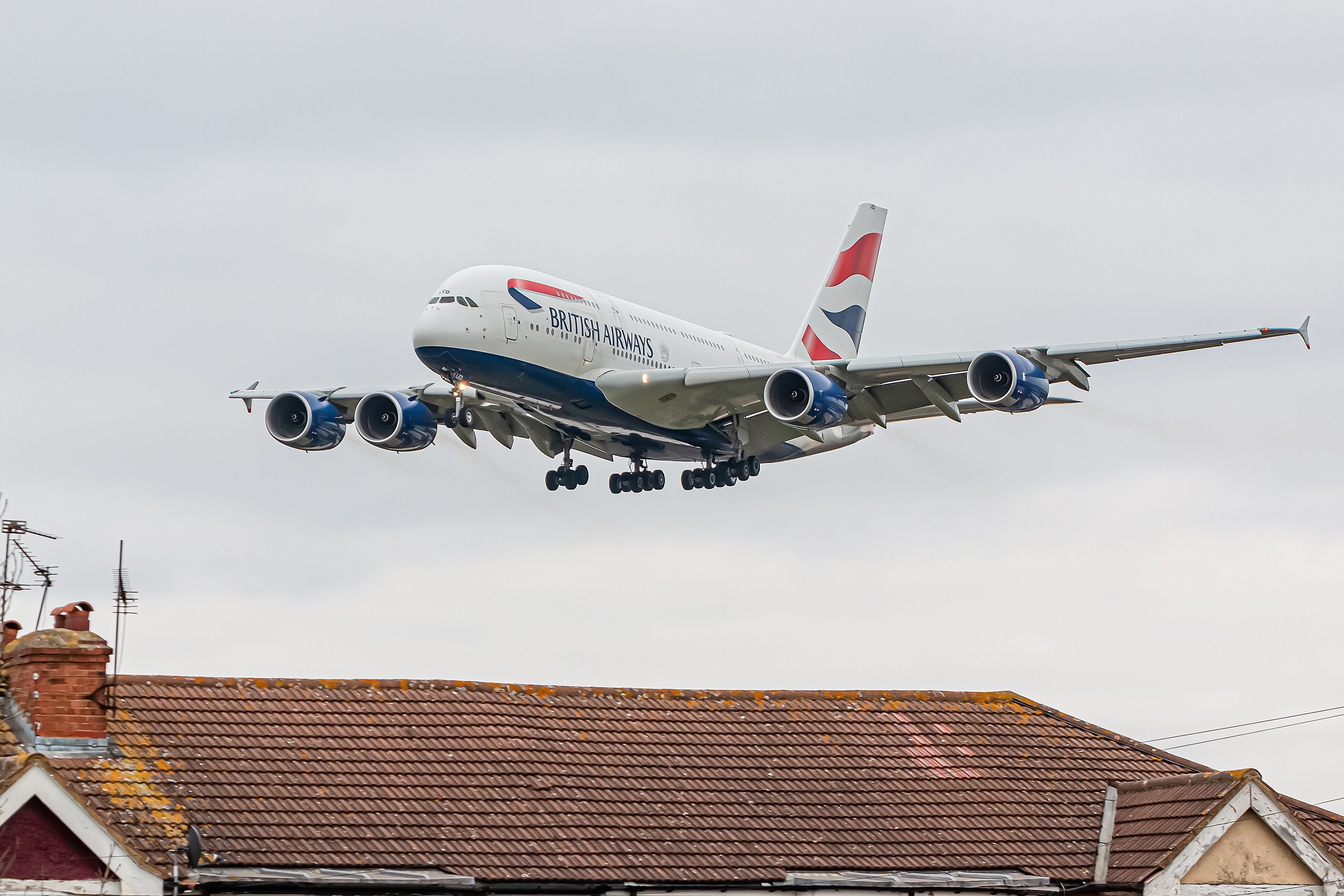 British Airways A380 landing