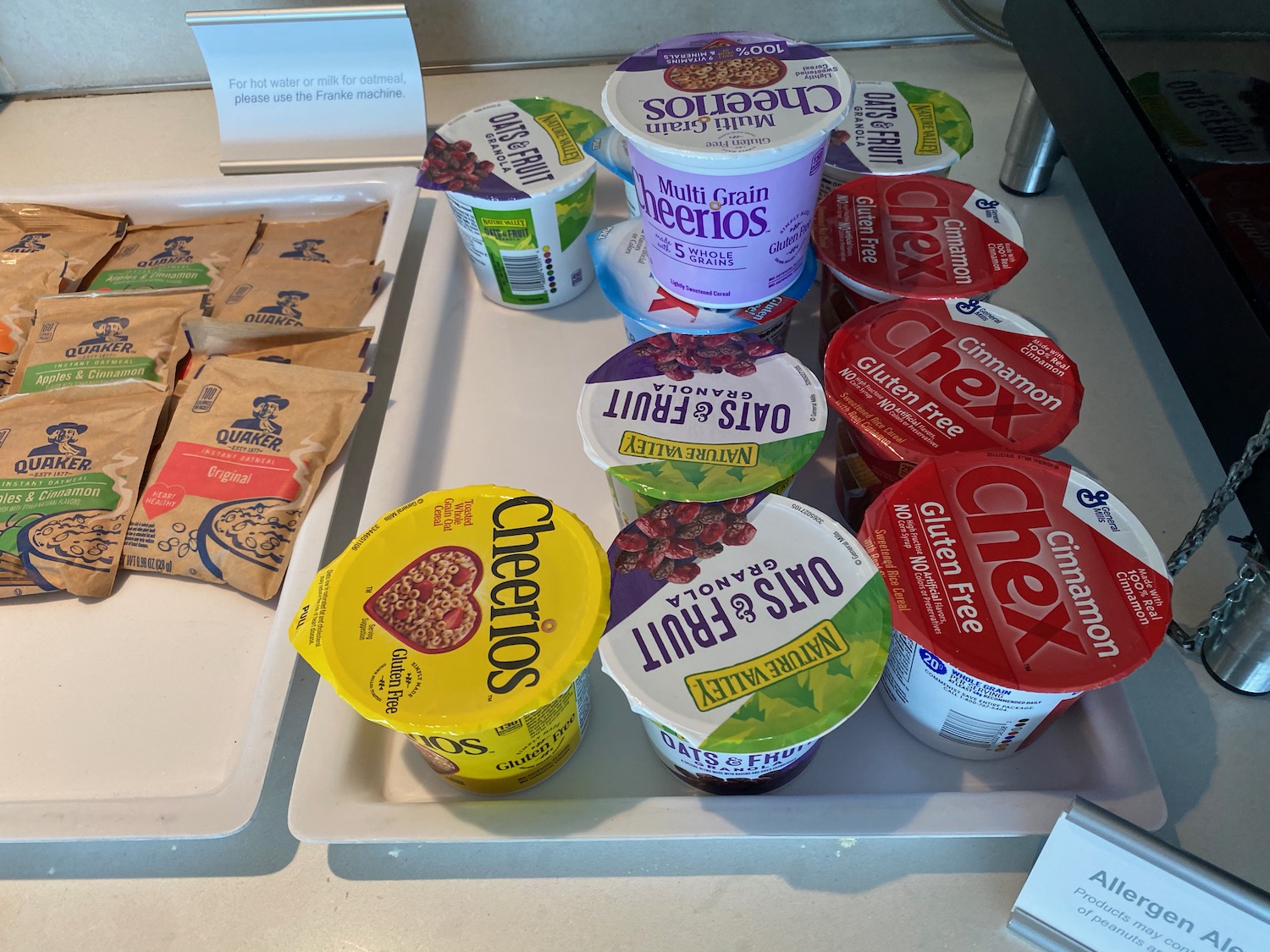 a group of yogurt containers on a counter