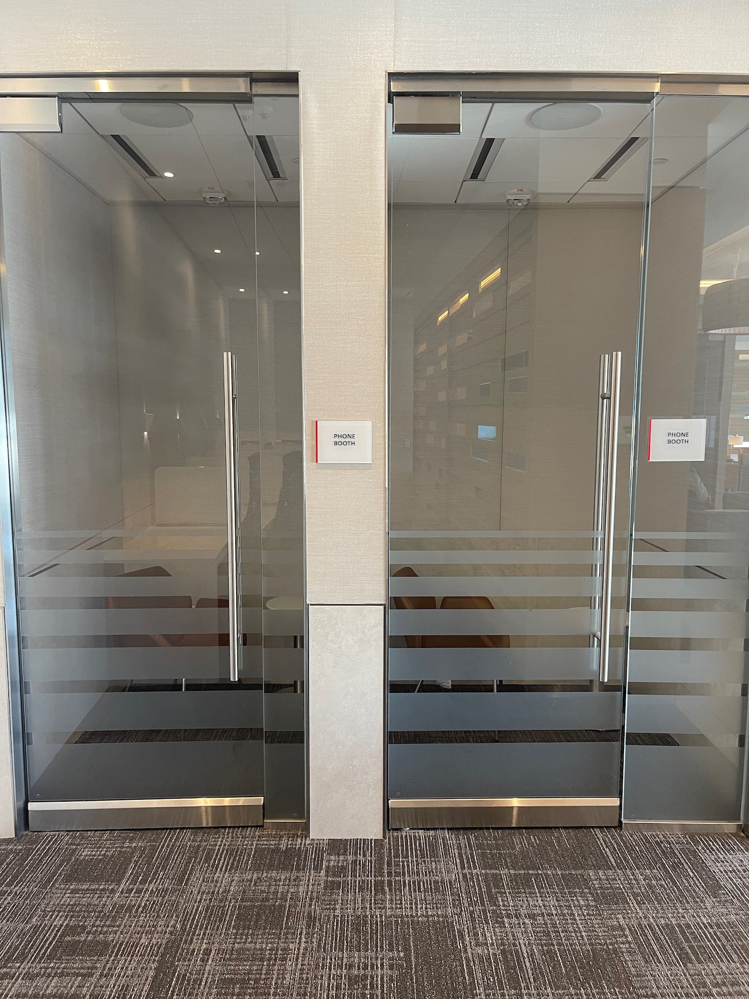 glass doors in a building
