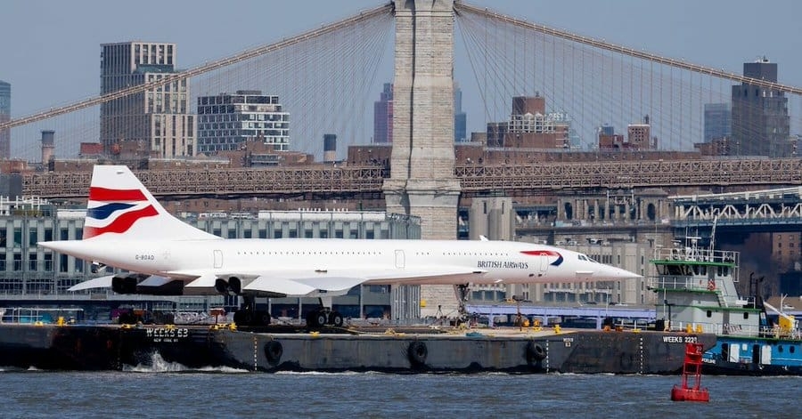 Supersonic Concorde floats down in New Yorks Hudson River - Travel News, Insights & Resources.