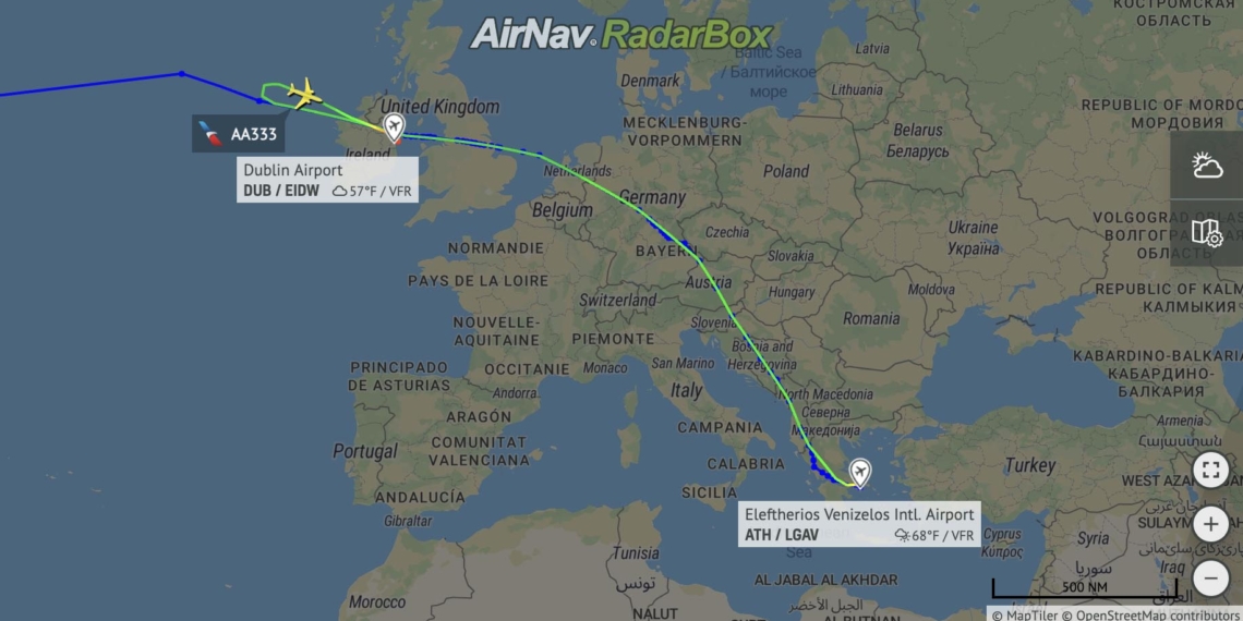 American Airlines AA333 to JFK diverted to Dublin - Travel News, Insights & Resources.
