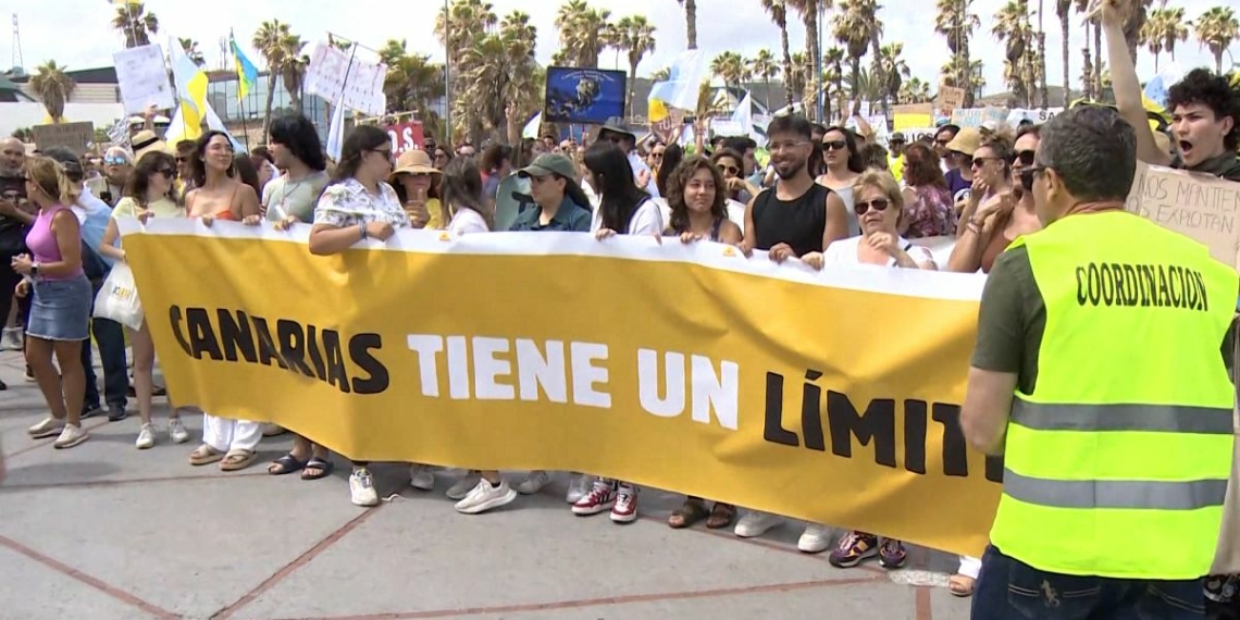 Thousands protest in Canary Islands over 'unsustainable' mass tourism