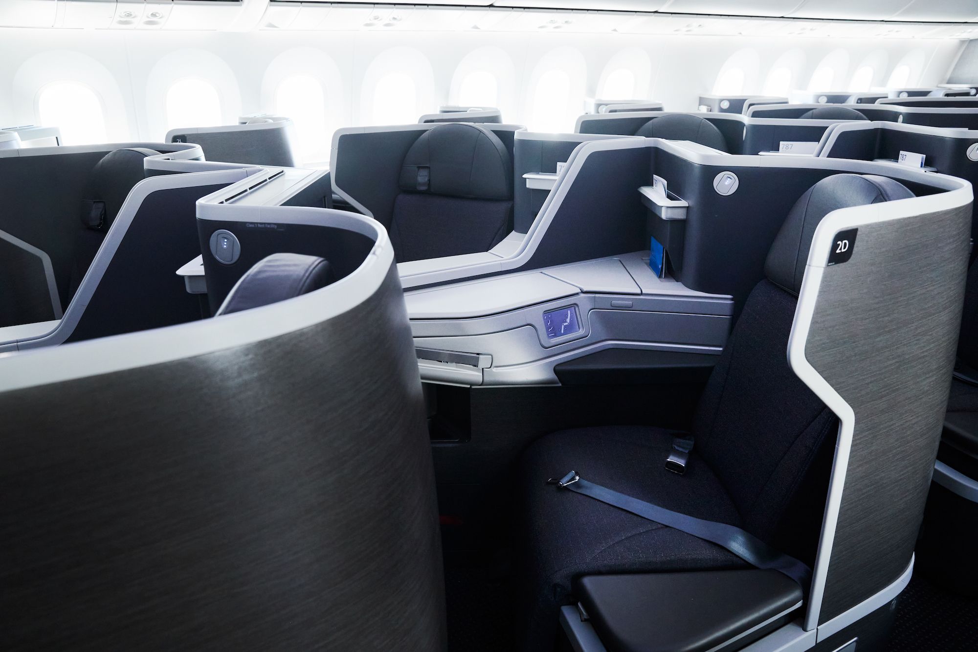 A few American Airlines Flagship Business Class seats.