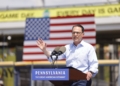 Pennsylvania Gov. Josh Shapiro unveils ‘Pennsylvania: The Great American Getaway’ as the state’s new tourism slogan. PHOTO/PACAST