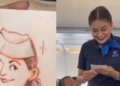 Woman makes sketch of IndiGo air hostess during flight her - Travel News, Insights & Resources.