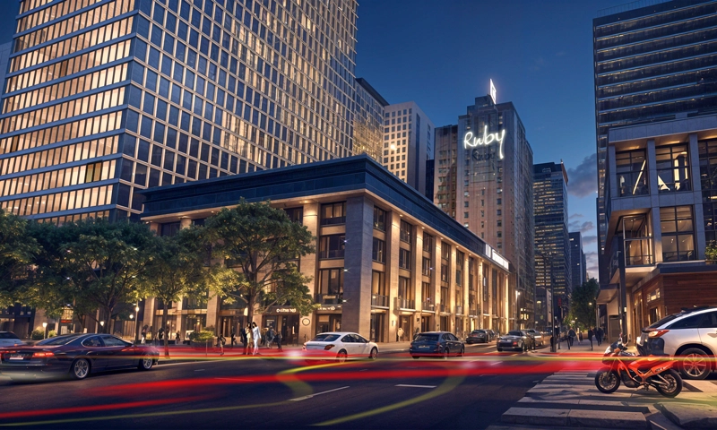 Rendering of the Ruby Hotel in Chicago